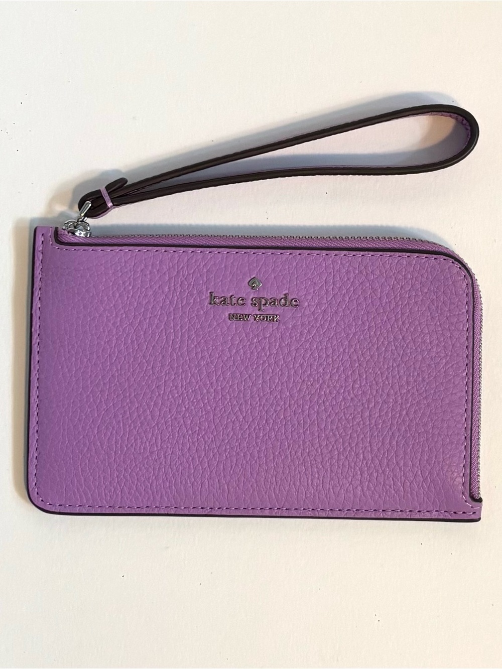 Kate Spade Leather Wristlet Kate small Lavender Purple